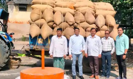 बसना: धान खरीदी से पहले सक्रिय हुए धान माफिया ओडिशा से ला रहे थे मोटा धान। धान Paddy image basna