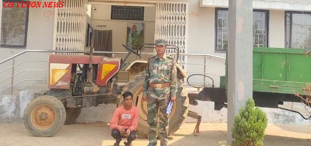 सरायपाली: खेत से ट्रैक्टर-ट्रॉली चोरी करने वाला आरोपी गिरफ्तार,बलौदा पुलिस की त्वरित कार्रवाई। ट्रैक्टर spl