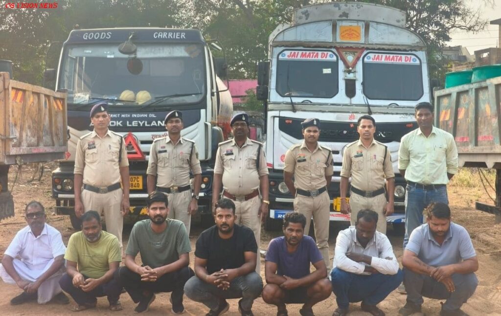 महासमुंद: फर्सी फैक्ट्री में चल रहा था पेट्रोल-डीजल हेराफेरी का अवैध कारोबार, 7आरोपी गिरफ्तार। पेट्रोल diesel chor image