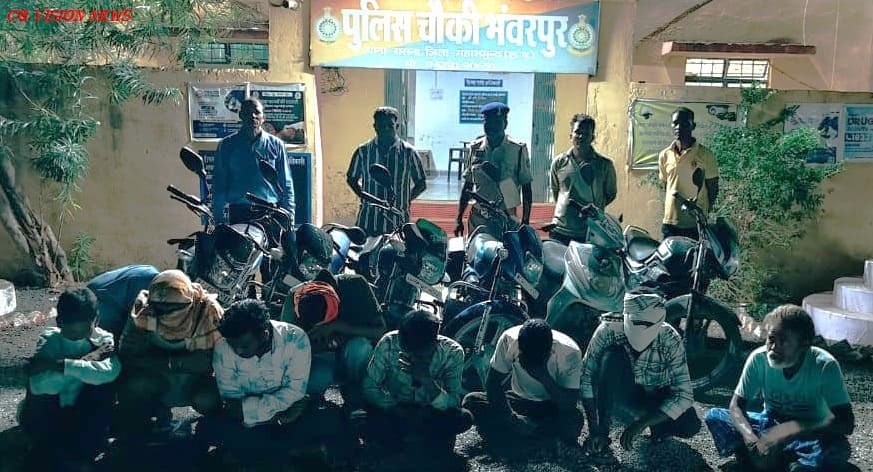 बसना: भंवरपुर पुलिस की जुआ फड़ पर रेड, 9 जुआरी गिरफ्तार। जुआ bhanwanpur image