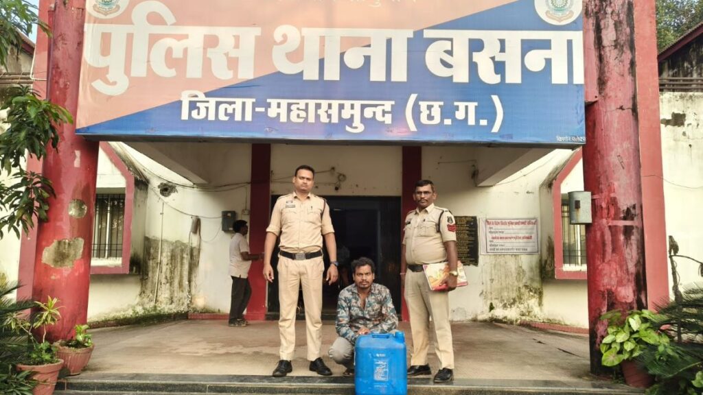 बसना में अवैध महुआ शराब